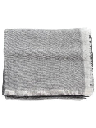 Cashmere Silk Muffler Grey - BRUNELLO CUCINELLI - BALAAN 2