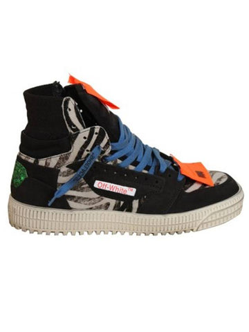 Neon Tab Arrow High-Top Sneakers Black - OFF WHITE - BALAAN 1