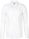 Men's Heart Embroidered Logo Long Sleeve Shirt White - AMI - BALAAN 2