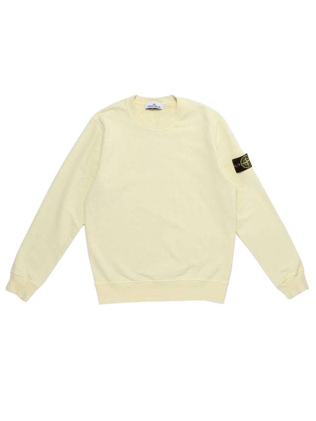 Wappen Patch Crew Neck Sweatshirt Yellow - STONE ISLAND - BALAAN 1