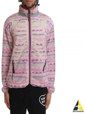 Ashland Stripe Bone Fleece Zip Blouson EK 1516 Pink - KAPITAL - BALAAN 1