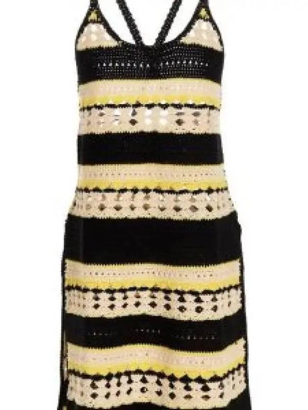 Striped Crochet Midi Dress - GANNI - BALAAN 2