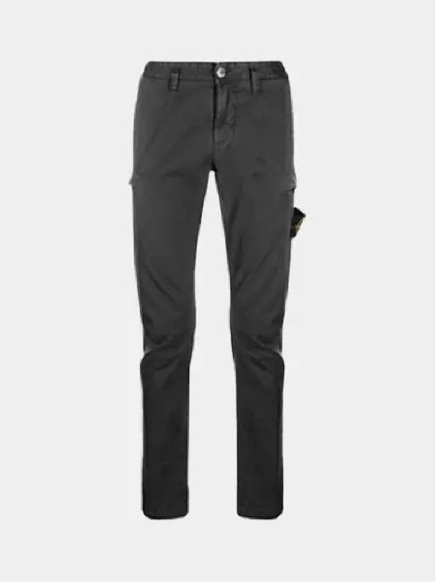 Men's Waffen Patch Straight Pants Charcoal - STONE ISLAND - BALAAN 2