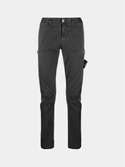 Men's Waffen Patch Straight Pants Charcoal - STONE ISLAND - BALAAN 2