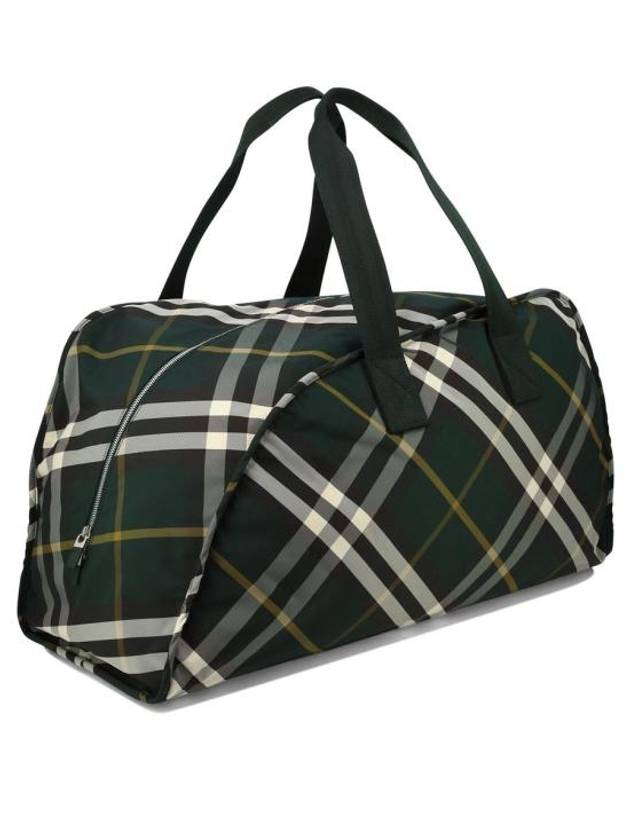 Shield Check Pattern Large Duffel Bag Green - BURBERRY - BALAAN 3