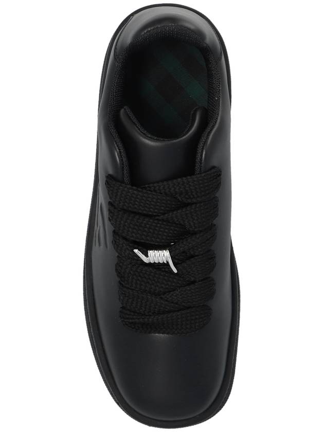 Leather Box Low-Top Sneakers Black - BURBERRY - BALAAN 7