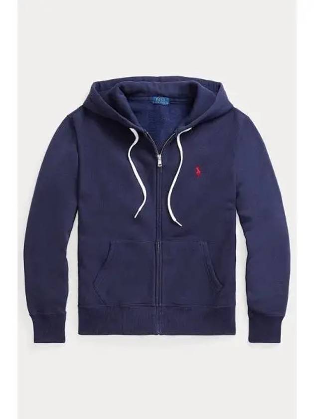 Embroidered Logo Zip Up Hoodie Navy - POLO RALPH LAUREN - BALAAN 2