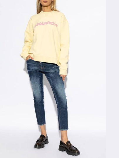 Dsquared2 Sweatshirt With Logo, Women's, Yellow - DSQUARED2 - BALAAN 2