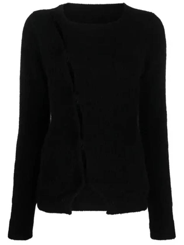 La Maille Pau Asymmetric Cardigan Black - JACQUEMUS - BALAAN 2