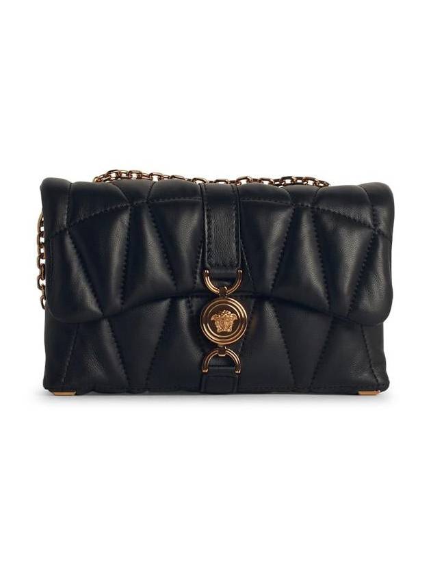 Versace 'Cleio' Small Black Leather Crossbody Bag - VERSACE - BALAAN 1