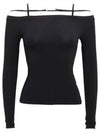 Women's Sierra Signature Long Sleeve T-Shirt Black - JACQUEMUS - BALAAN 2