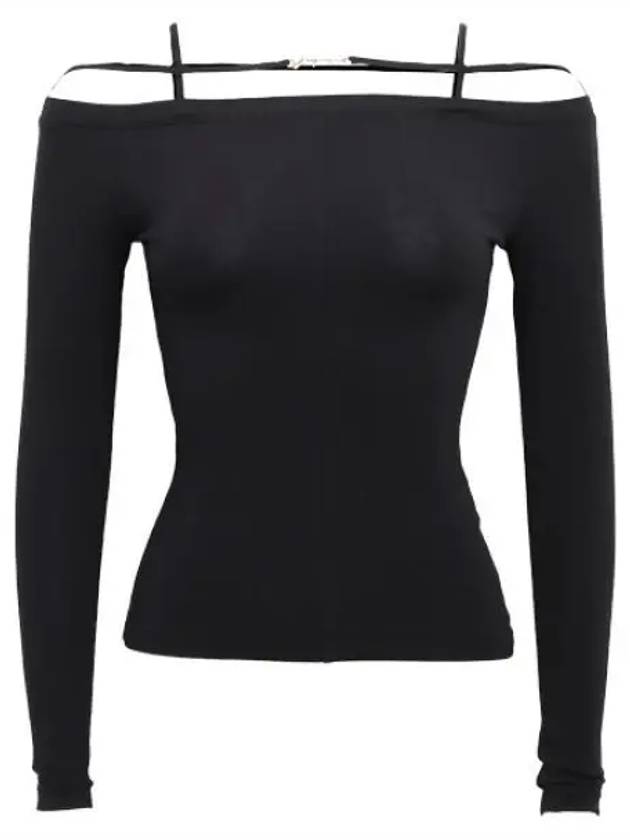 Women's Sierra Signature Long Sleeve T-Shirt Black - JACQUEMUS - BALAAN 2