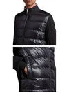 Logo patch knit down mix zip up black men s jacket 9B00001 M1509 999 TJ - MONCLER - BALAAN 5