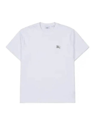 CRYSTAL COTTON JERSEY T SHIRT WHITE - BURBERRY - BALAAN 1