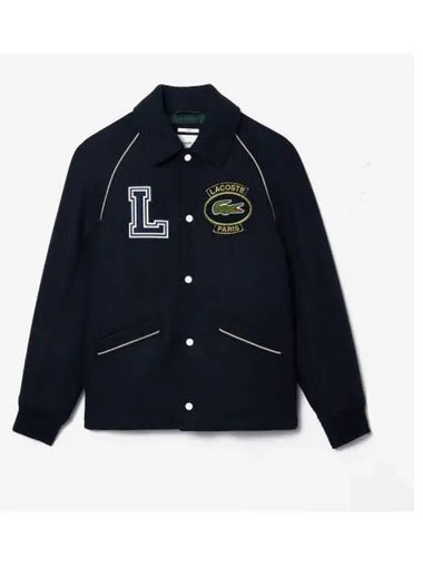 PARIS Wool Blouson Dark Navy - LACOSTE - BALAAN 1