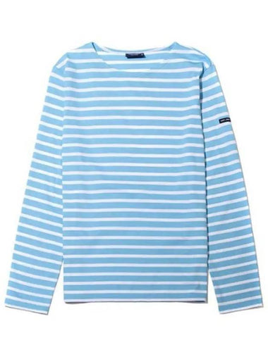 Minquiers Modern Stripe Long Sleeve T-Shirt Blue - SAINT JAMES - BALAAN 1