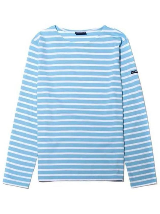 Minquiers Modern Stripe Long Sleeve T-Shirt Blue - SAINT JAMES - BALAAN 1