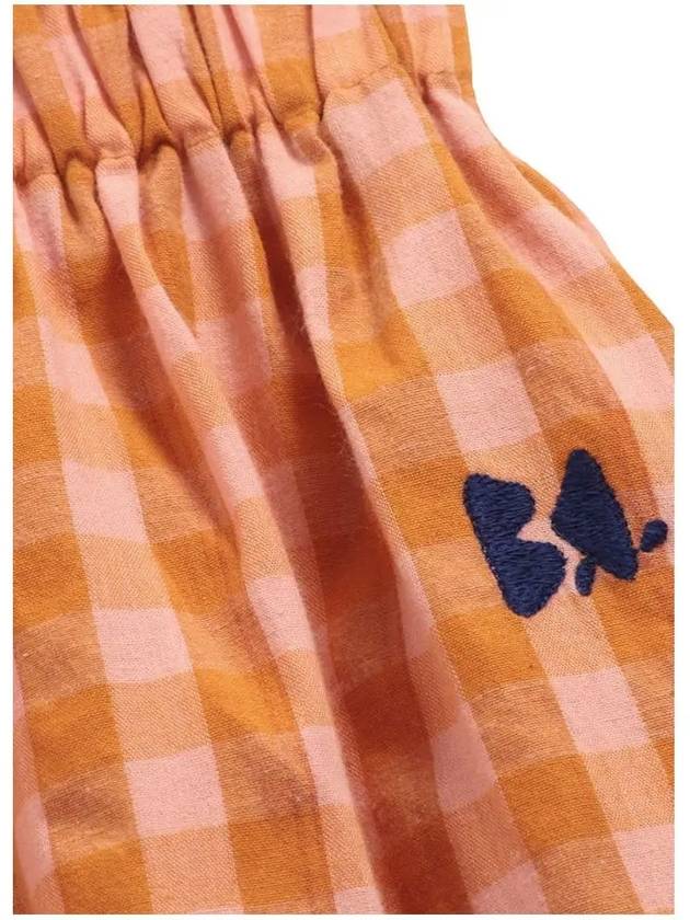 Kids Logo Check Skirt Orange 122AC093 810 - BOBO CHOSES - BALAAN 4