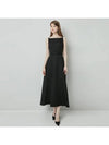 Crystal sleeveless tweed long dress black - AME - BALAAN 7