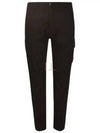 Stretch Sateen Ergonomic Lens Cargo Straight Pants Black - CP COMPANY - BALAAN 2