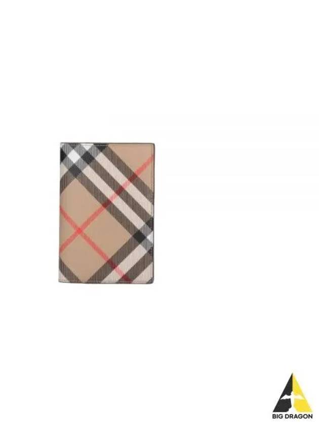 Check Passport Wallet Beige - BURBERRY - BALAAN 2