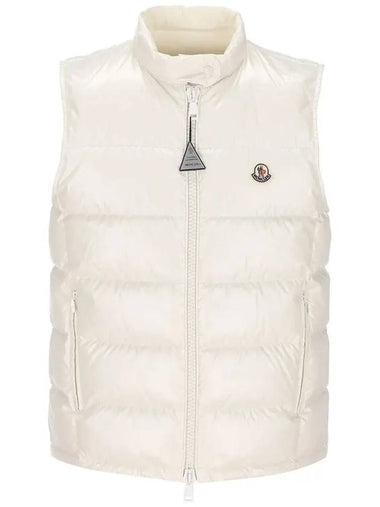 ALCIBIA logo patch padded vest white 1A000 66 597EU 034 - MONCLER - BALAAN 1