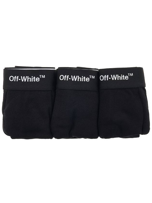 Men's Logo Band Briefs Black 3 Pack - OFF WHITE - BALAAN.