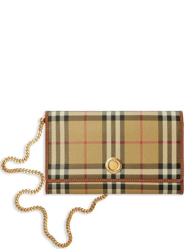 Check Chain Strap Long Wallet Beige - BURBERRY - BALAAN 2