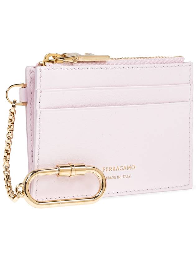 FERRAGAMO Card Case With Keychain, Women's, Pink - SALVATORE FERRAGAMO - BALAAN 4