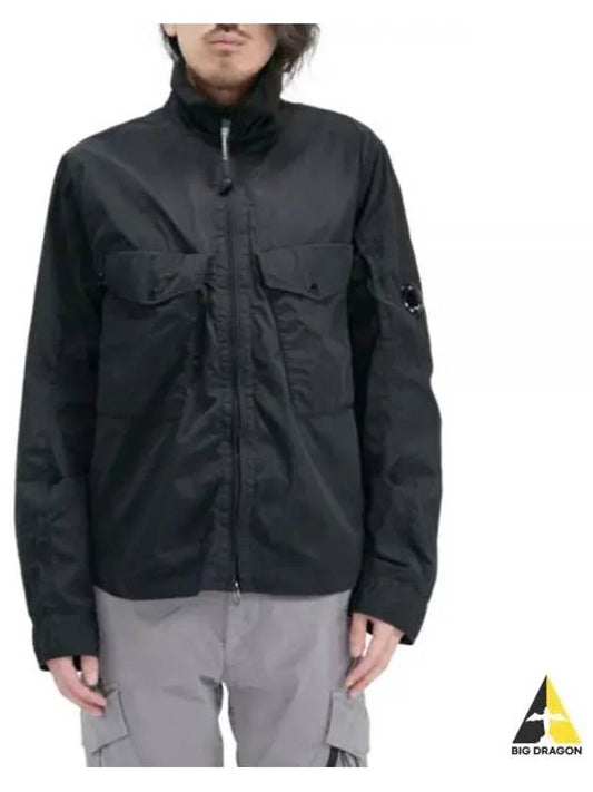 Chrome R Lens Wappen Overshirt Zip-Up Jacket Black - CP COMPANY - BALAAN 2