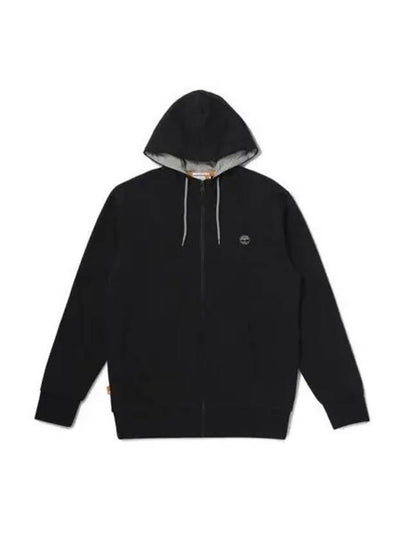 Oyster Loopback Logo Zip-Up Hoodie Black - TIMBERLAND - BALAAN 2