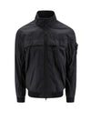 Compass Badge Pleated Windbreaker Grey - STONE ISLAND - BALAAN 1