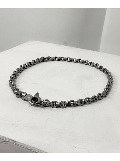 Rugged Ellipse Chain Necklace Dark Silver - BLESSED BULLET - BALAAN 2