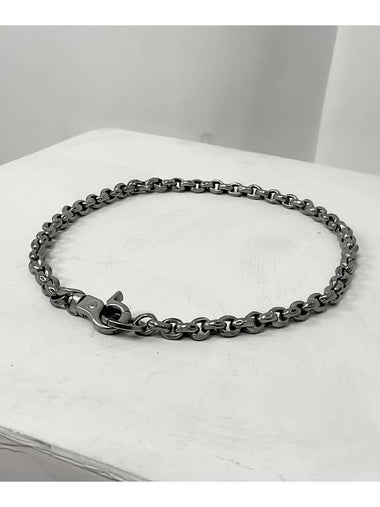 Rugged Ellipse Chain Necklace Dark Silver - BLESSED BULLET - BALAAN 1