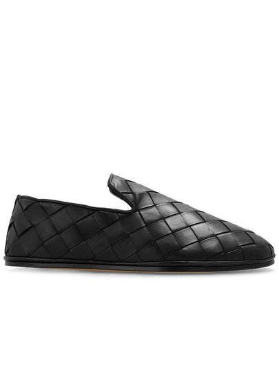 Intrecciato Leather Loafers Black - BOTTEGA VENETA - BALAAN 2