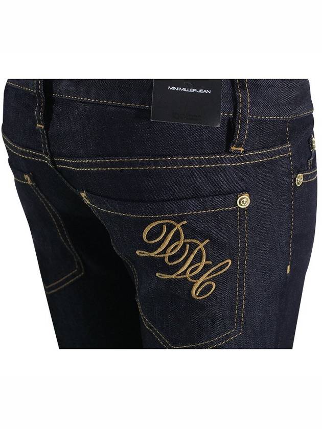 Women's Button Crop Jeans Blue - DSQUARED2 - BALAAN.