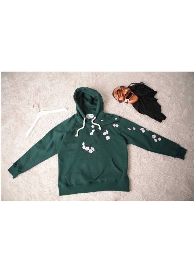 cherry blossom embroidery raglan brushed hoodie GREEN - ASIHA - BALAAN 3