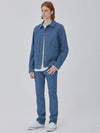 Denim Selvage One Pocket Jacket Blue - CORK - BALAAN 4