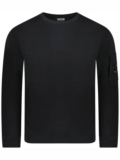 Light Fleece Crew Neck Sweatshirt Black - CP COMPANY - BALAAN 2