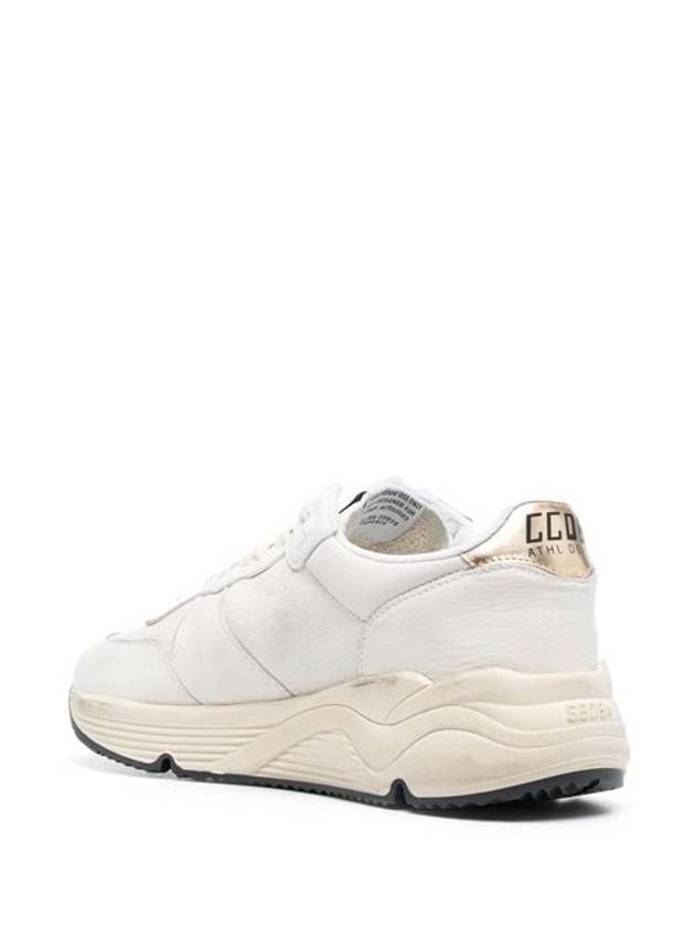 Running Sole In Nappa With Silver Star And Gold Leather Heel Tab Sneakers White - GOLDEN GOOSE - BALAAN 3