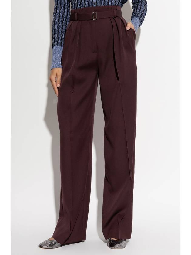 Lanvin Wool Trousers, Women's, Burgundy - LANVIN - BALAAN 3