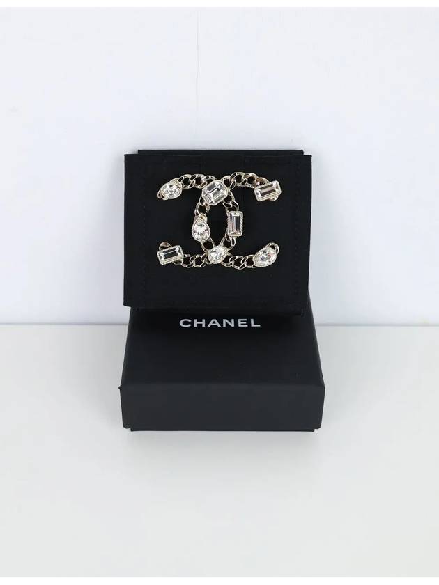 CC logo crystal gold brooch ABC589 - CHANEL - BALAAN 3