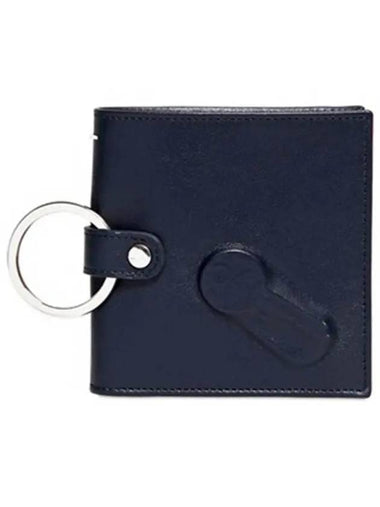 Maison Margiela Key key emboss snap button hold twotone leather nonfold wallet - MAISON MARGIELA - BALAAN 1