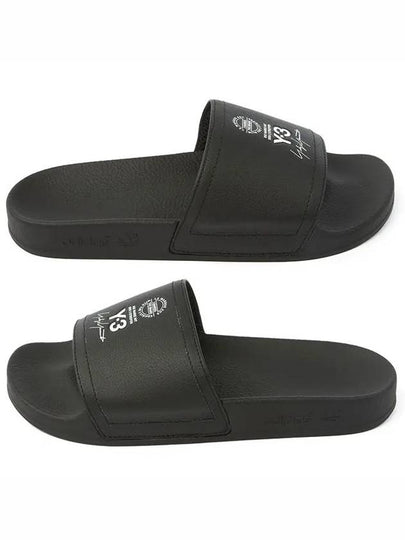 Adilette Logo Slippers Black - Y-3 - BALAAN 2