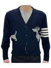 Hector 4 Bar Stripe Cardigan Black - THOM BROWNE - BALAAN 2