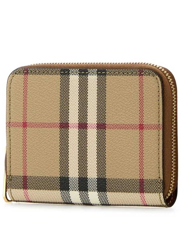 Check Zip Around Small Half Wallet Archive Beige - BURBERRY - BALAAN 3