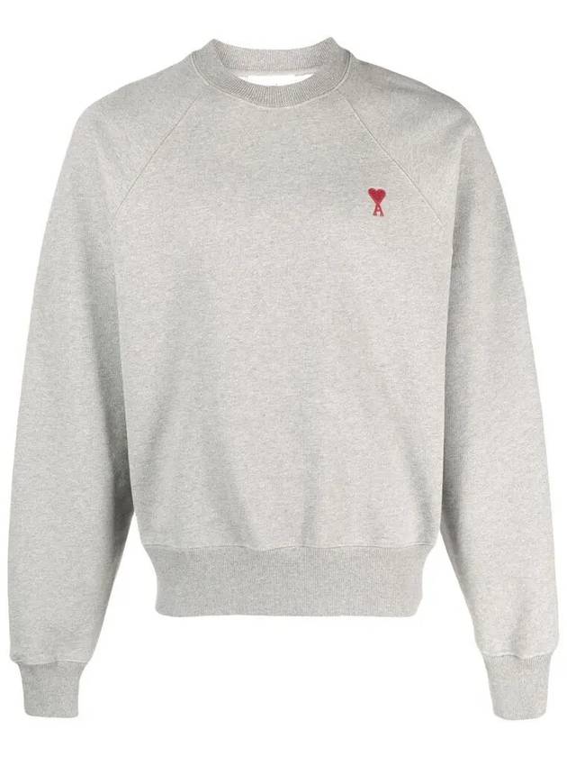 Small Heart Logo Sweatshirt Grey - AMI - BALAAN 2