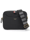 4 Bar Patch Leather Camera Cross Bag Black - THOM BROWNE - BALAAN 2