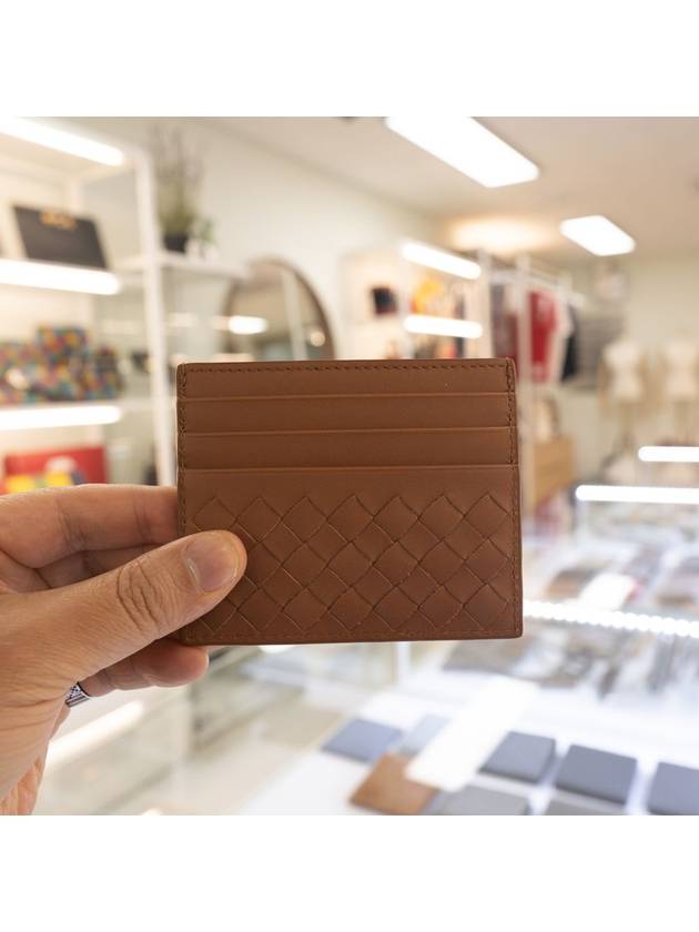 Intrecciato 3-Fold Card Wallet Brown - BOTTEGA VENETA - BALAAN 3