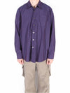 Borrowed Parachute Poplin Long Sleeve Shirt Purple - OUR LEGACY - BALAAN 2